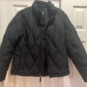 EDDIE BAUER WOMENS DOWN COAT JACKET BLACK SZ SMALL